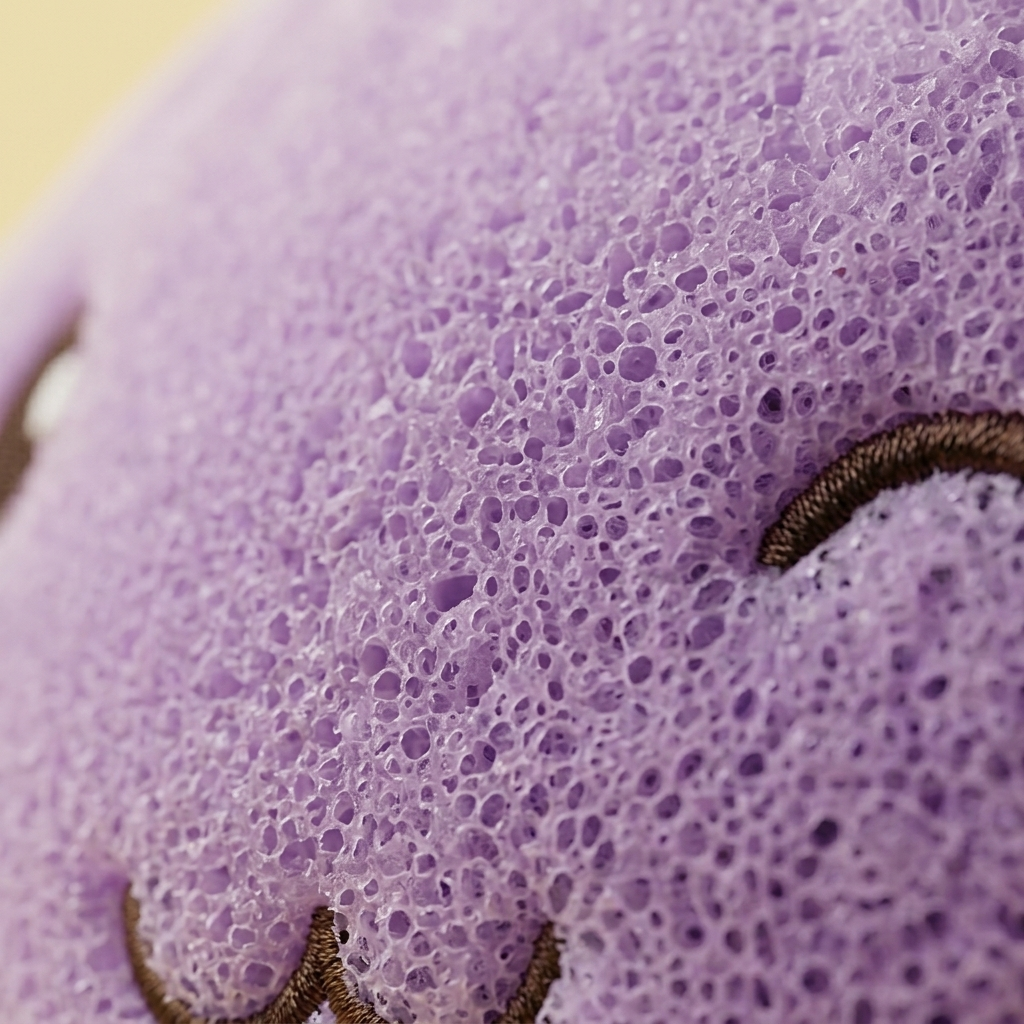 Dumpling Squishy Giant Paars — macro-close-up van de textuur