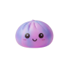 Tie Dye Dumpling Squishy Paars tijdens het knijpen, zacht materiaal