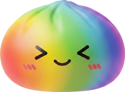 Rainbow Dumpling Squishy Regenboog Kawaii tijdens het knijpen, zacht materiaal