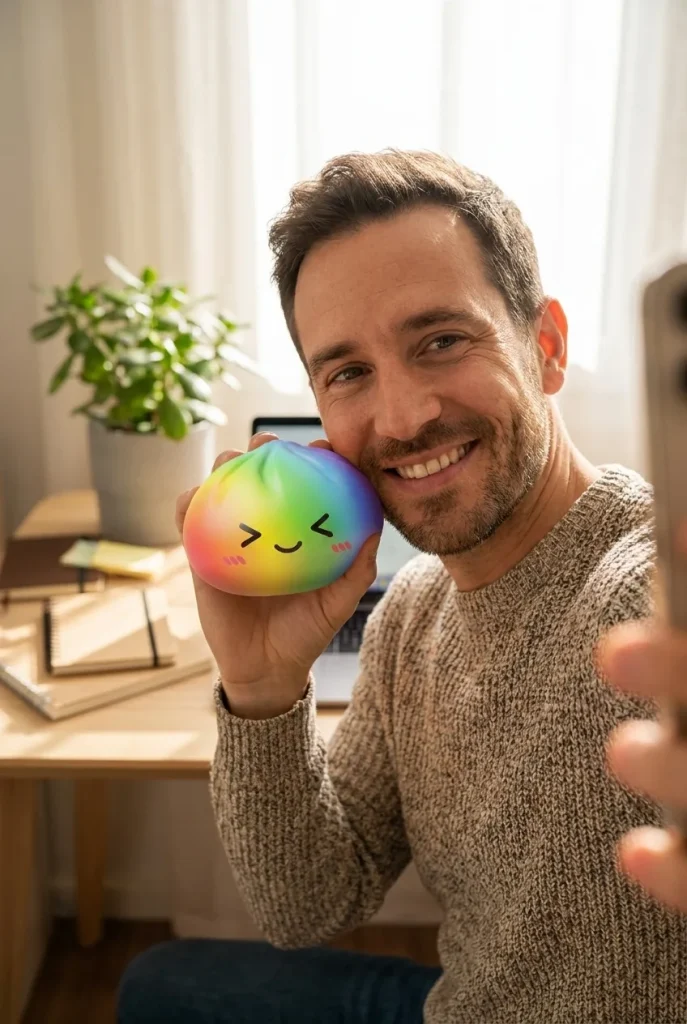 Rainbow Dumpling Squishy Regenboog Kawaii in het dagelijks leven
