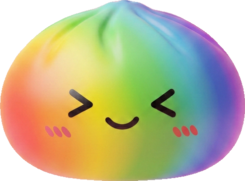 Rainbow Dumpling Squishy Regenboog Kawaii tijdens het knijpen, zacht materiaal