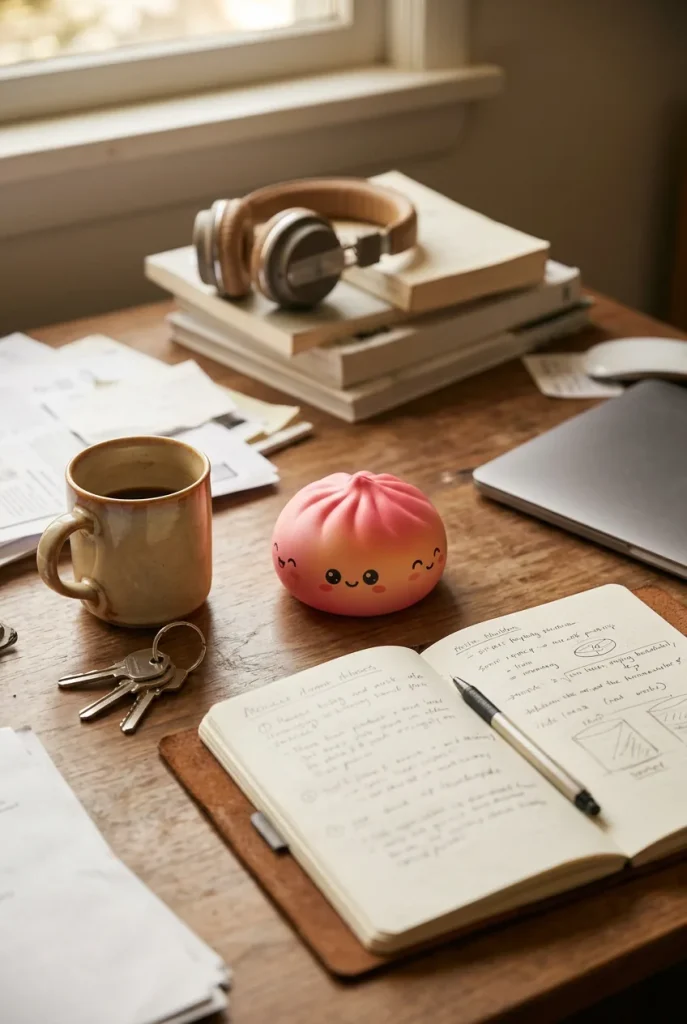 Rainbow Mystery Dumplings Squishy Verrassing op het bureau