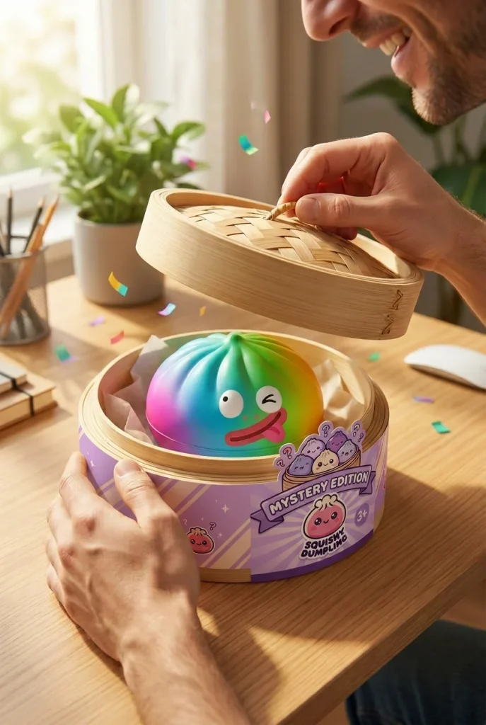 Rainbow Mystery Dumplings Squishy Verrassing tijdens het uitpakken