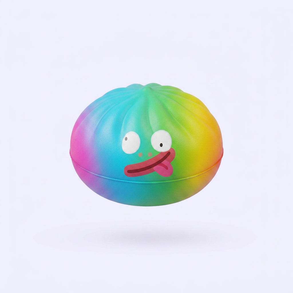 Rainbow Mystery Dumplings Squishy Verrassing tijdens het knijpen, zacht materiaal