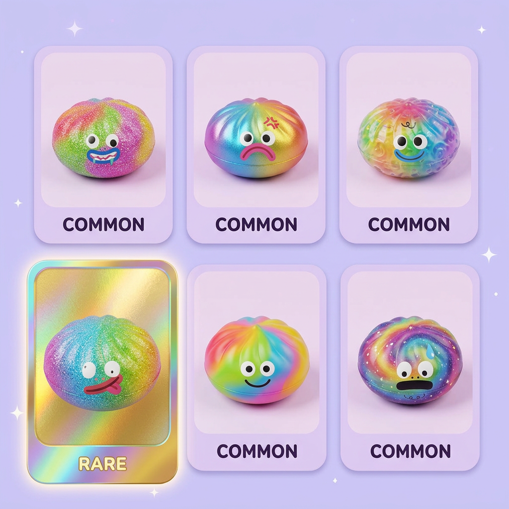 Rainbow Mystery Dumplings Squishy Verrassing tijdens het knijpen, zacht materiaal