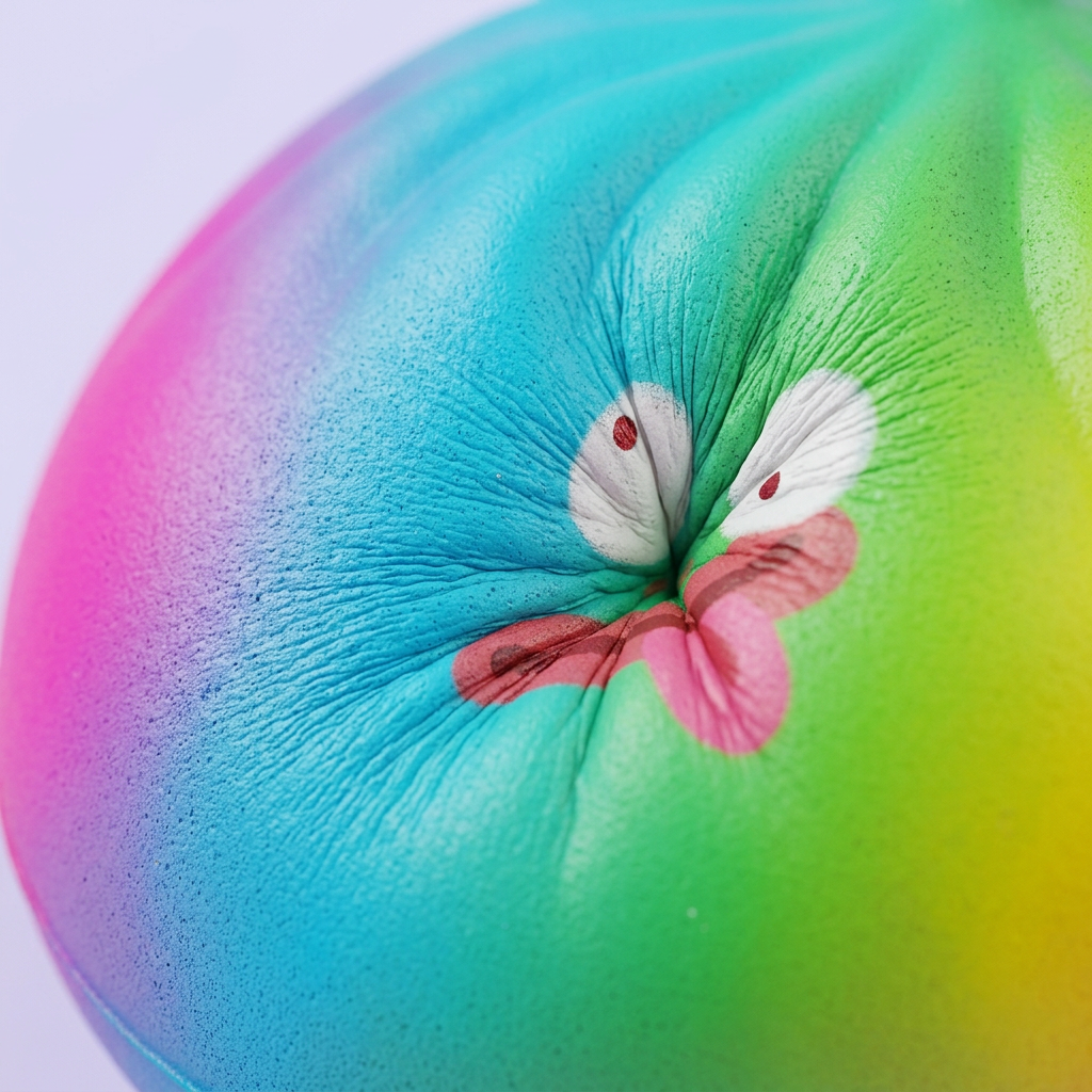 Rainbow Mystery Dumplings Squishy Verrassing — macro-close-up van de textuur