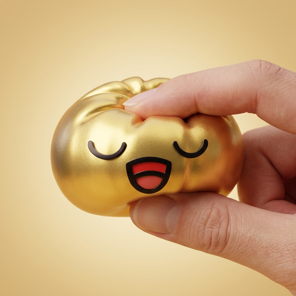 Rare Dumpling Squishy Gouden Schat — slow-rise effect, het schuim vert langzaam terug