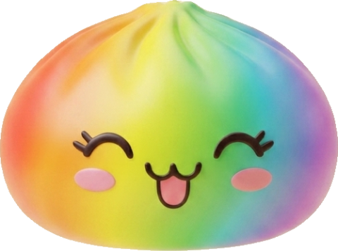Rare Dumpling Squishy Regenboog tijdens het knijpen, zacht materiaal