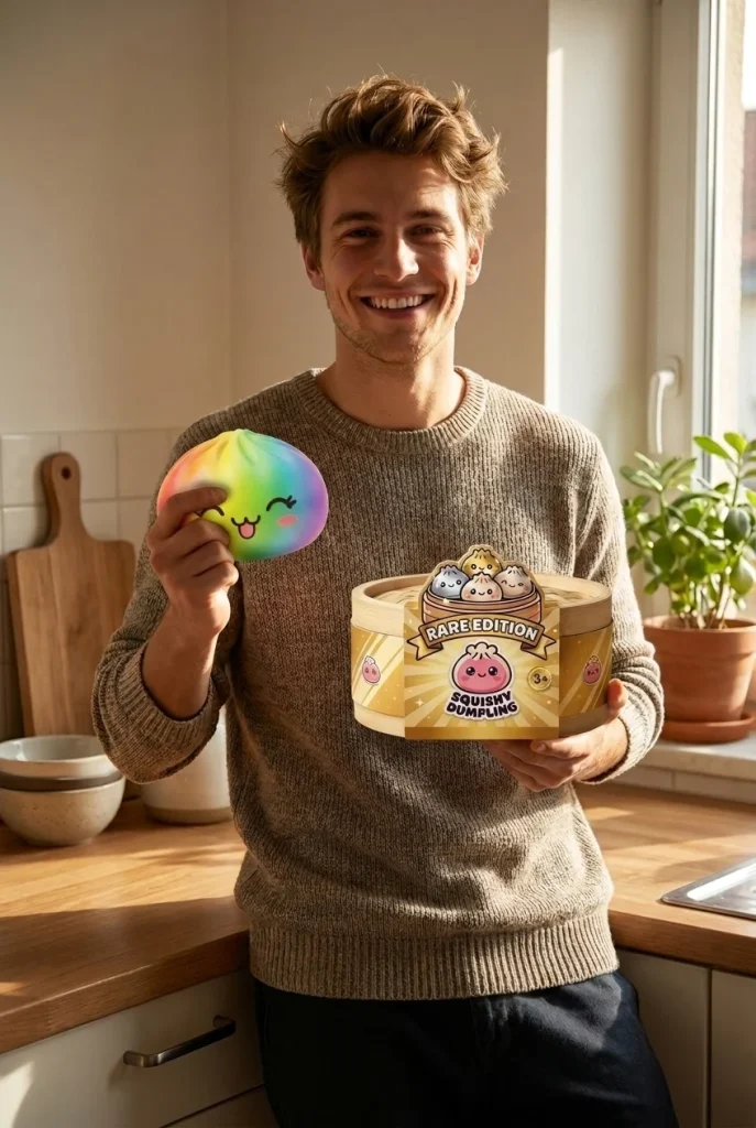 Rare Dumpling Squishy Regenboog met zijn doos