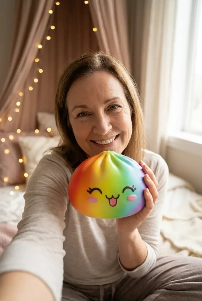 Rare Dumpling Squishy Regenboog in het dagelijks leven