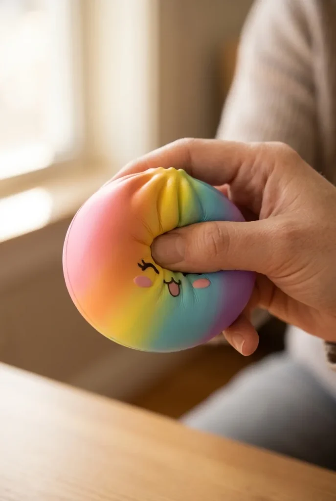 Rare Dumpling Squishy Regenboog tijdens het knijpen