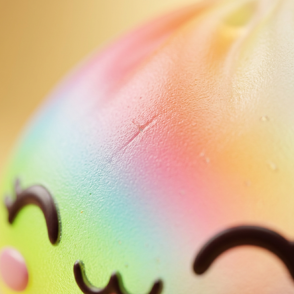 Rare Dumpling Squishy Regenboog — macro-close-up van de textuur