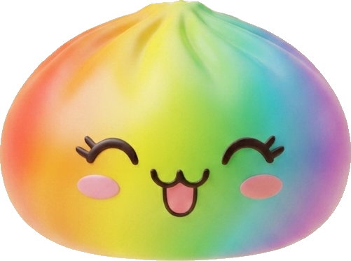 Rare Dumpling Squishy Regenboog tijdens het knijpen, zacht materiaal