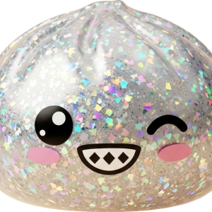 Rare Dumpling Squishy Zilver Glinsterend tijdens het knijpen, zacht materiaal