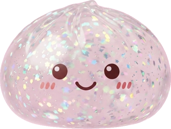 Glitter Dumpling Squishy Zilver Glans tijdens het knijpen, zacht materiaal
