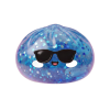 Squishy Dumpling Lunettes Sparkle Blauw tijdens het knijpen, zacht materiaal