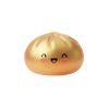 Dumpling Squishy Doré Lucky Goud tijdens het knijpen, zacht materiaal
