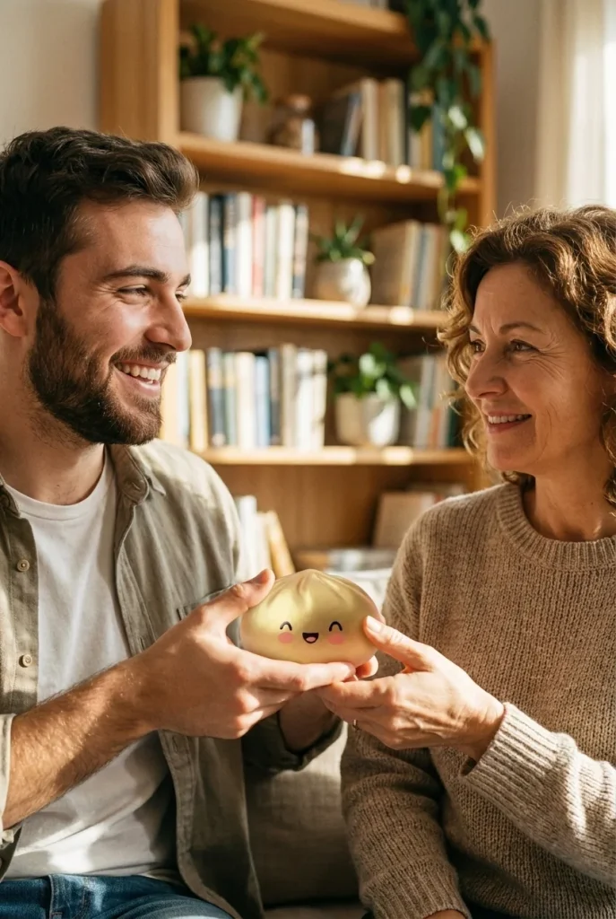 Dumpling Squishy Doré Lucky Goud als cadeau-idee