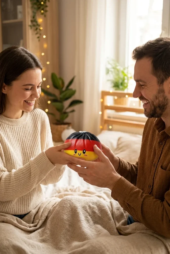 Flag Squishy Toy Duitsland – Dumpling Zwart-Rood-Goud als cadeau-idee