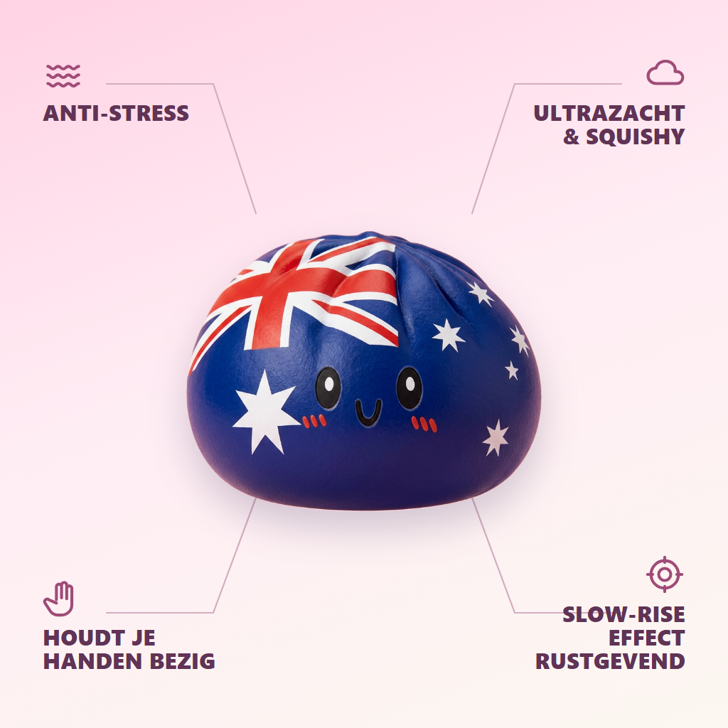 Flag Squishy Dumpling Australië — zijn voordelen