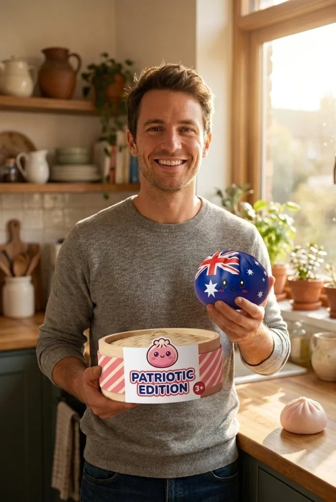 Flag Squishy Dumpling Australië met zijn doos