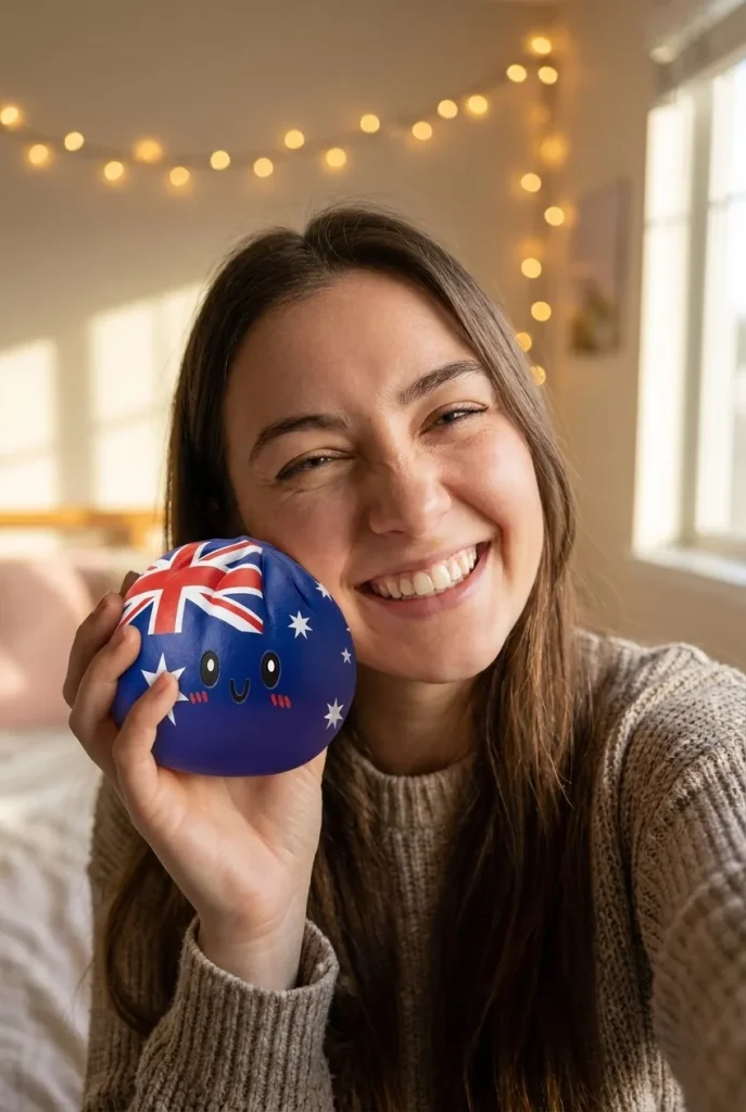 Flag Squishy Dumpling Australië in het dagelijks leven