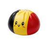 Squishy Dumpling Flag België in Rood-Zwart-Geel tijdens het knijpen, zacht materiaal
