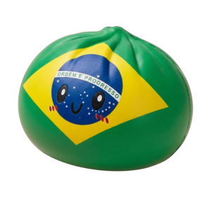Dumpling Squishy Flag Brazilië tijdens het knijpen, zacht materiaal