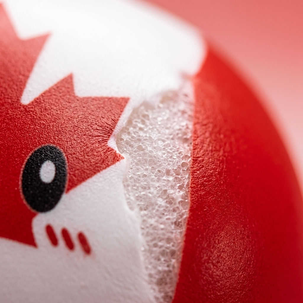 Flag Squishy Dumpling Canada met Bamboe Stoommandje — macro-close-up van de textuur