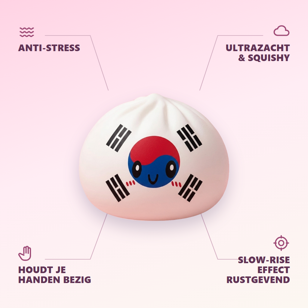 Flag Dumpling Squishy Zuid-Korea — zijn voordelen