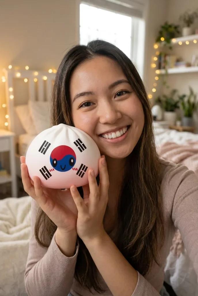 Flag Dumpling Squishy Zuid-Korea in het dagelijks leven