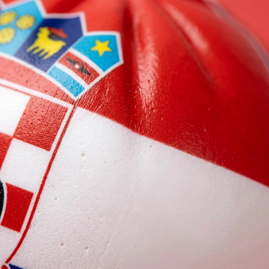 Flag Squishy Dumpling Kroatië — macro-close-up van de textuur