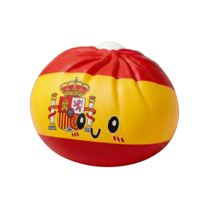 Squishy Flag Dumpling Spanje tijdens het knijpen, zacht materiaal