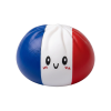France Flag Squishy Dumpling – Blauw Wit Rood tijdens het knijpen, zacht materiaal