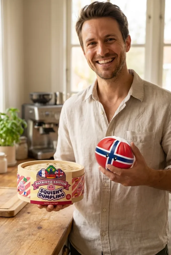 Flag Squishy Dumpling Noorwegen met zijn doos