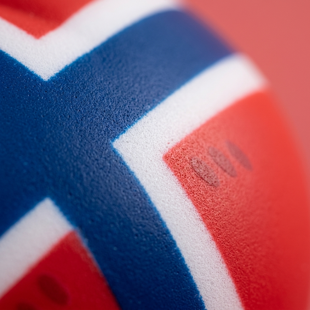 Flag Squishy Dumpling Noorwegen — macro-close-up van de textuur