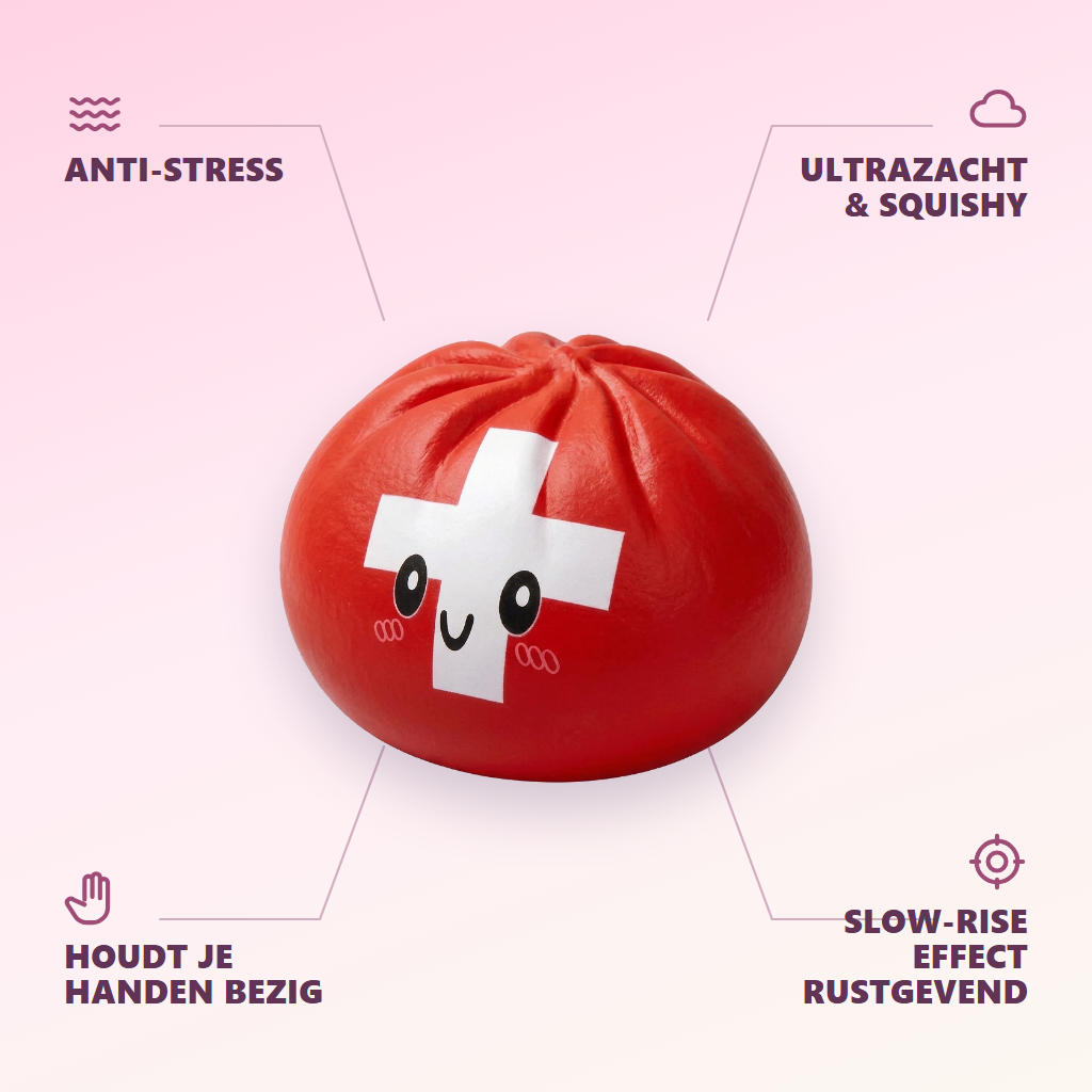 Flag Squishy Toy Zwitserland Dumpling — zijn voordelen