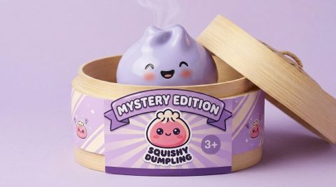 Dumpling Squishy Mystery Knuffel Verrassing in het bamboe stoommandje