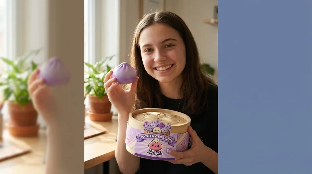 Dumpling Squishy Mystery Knuffel Verrassing met zijn doos