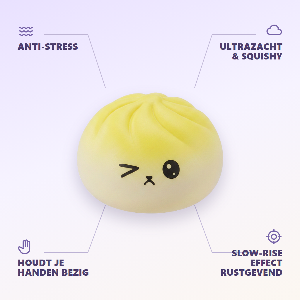Mystery Dumpling Squishy met Bamboe Stoommandje — zijn voordelen