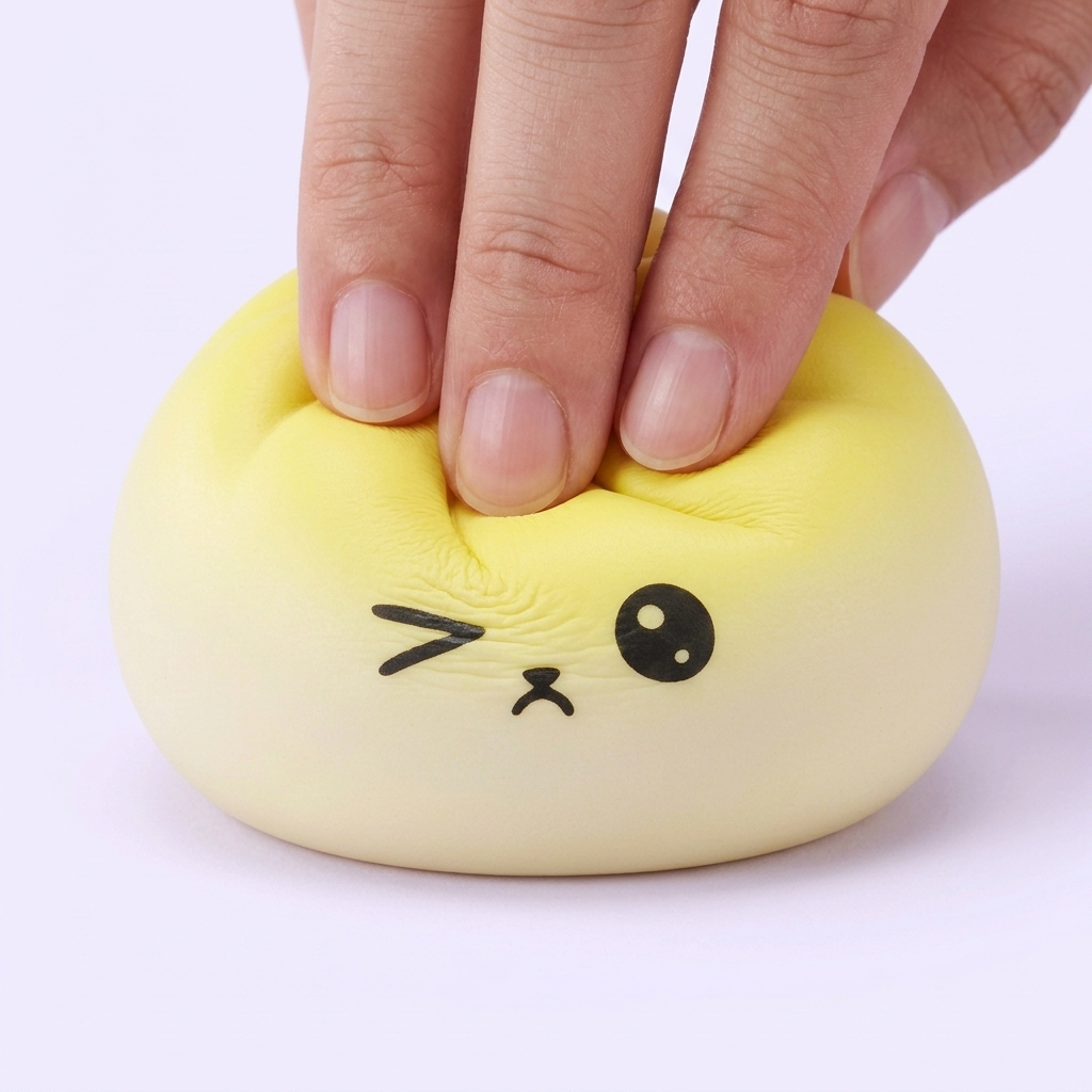 Mystery Dumpling Squishy met Bamboe Stoommandje tijdens het knijpen, zacht materiaal