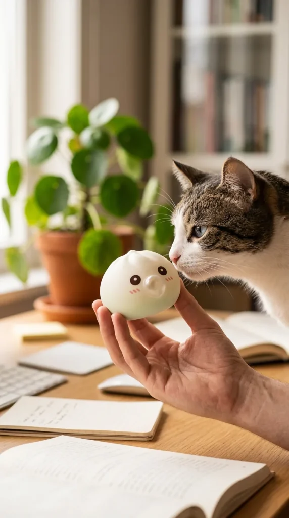Giant Dumpling Squishy Witte Wolk met een knuffel