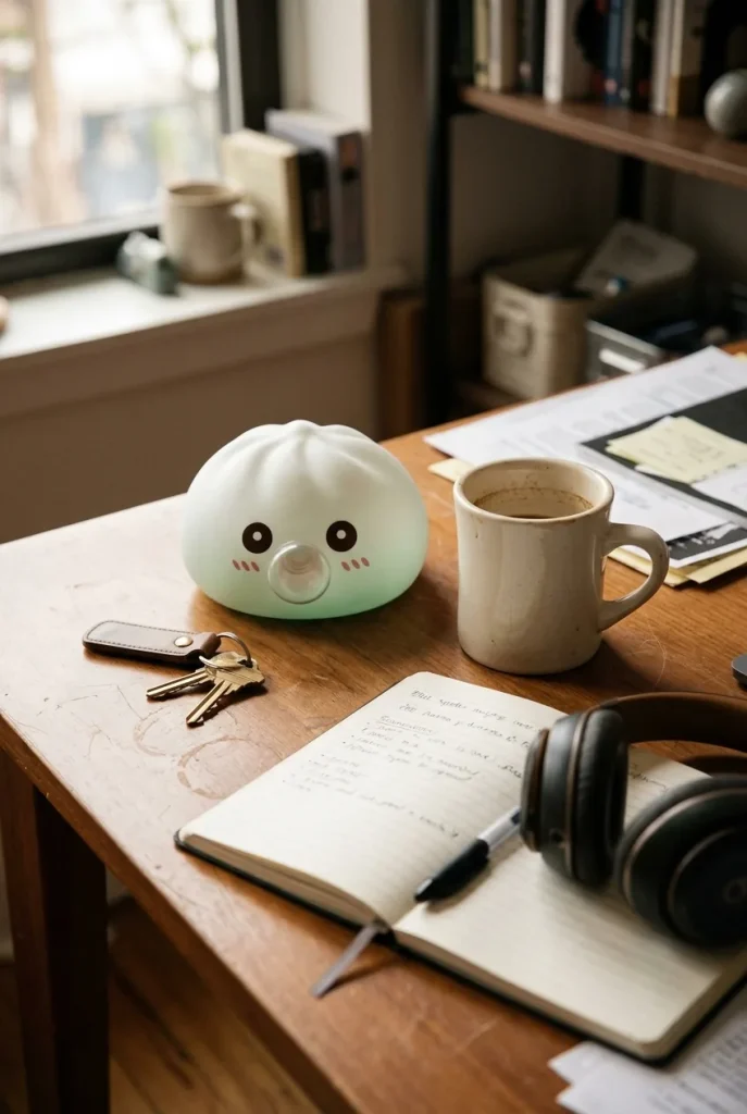 Giant Dumpling Squishy Witte Wolk op het bureau