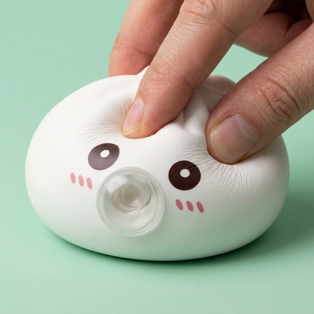 Giant Dumpling Squishy Witte Wolk — slow-rise effect, het schuim vert langzaam terug