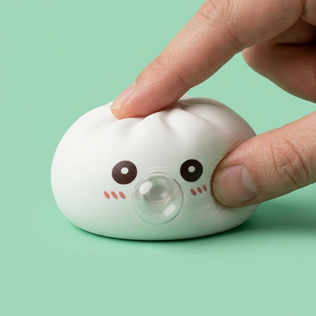 Giant Dumpling Squishy Witte Wolk tijdens het knijpen, zacht materiaal