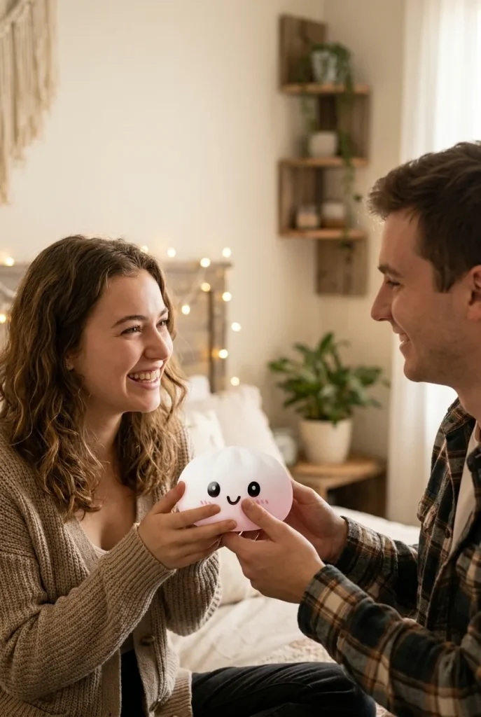 Dumpling Squishy Sneeuwwit met Bamboe Mandje als cadeau-idee