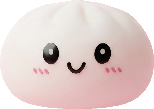 Dumpling Squishy Sneeuwwit met Bamboe Mandje tijdens het knijpen, zacht materiaal