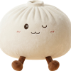 Dumplings Squishy Toy XXL Wit Knuffel-Dumpling tijdens het knijpen, zacht materiaal