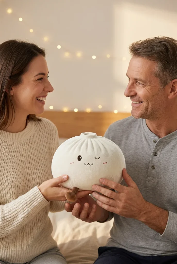 Dumplings Squishy Toy XXL Wit Knuffel-Dumpling als cadeau-idee