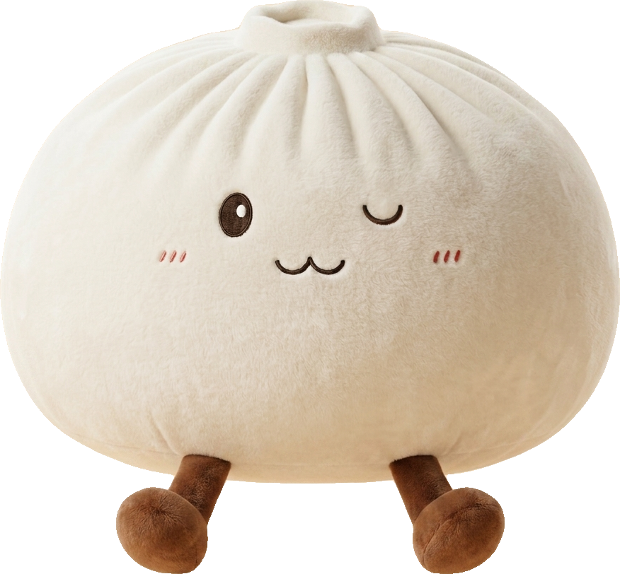 Dumplings Squishy Toy XXL Wit Knuffel-Dumpling tijdens het knijpen, zacht materiaal